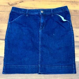 Classic Blue Denim Pencil Skirt